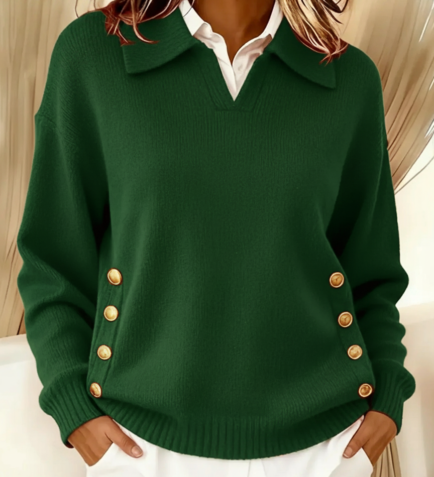 Ailbhe — V Neck Collared Jumper