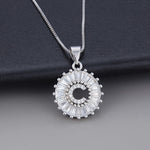 Κολιέ σε Λευκό Χρυσό με Αρχικό Ζ και Ζιρκονία
