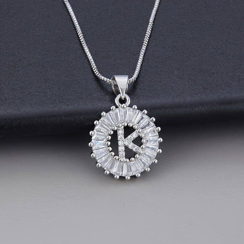 Κολιέ σε λευκό χρυσό με αρχικό "Ζ" και ζιρκόνια