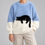 Úna — Cat Motif Jumper