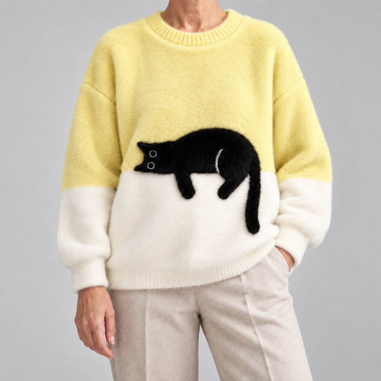 Úna — Cat Motif Jumper