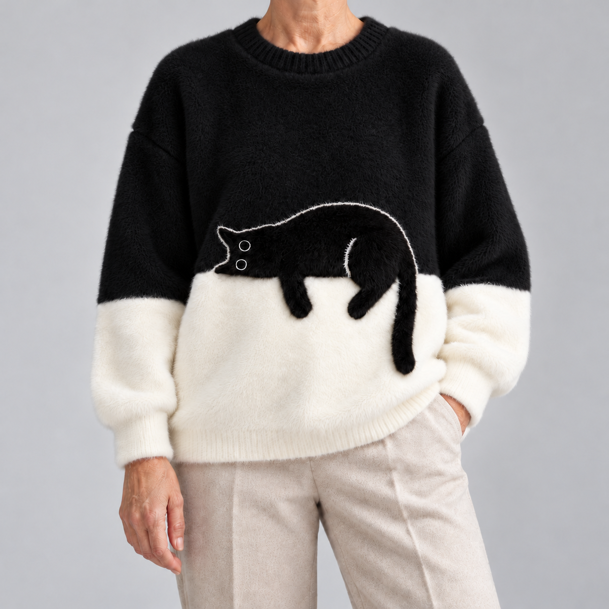 Úna — Cat Motif Jumper