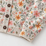 Anna — Cardigan with a delicate floral print and buttons