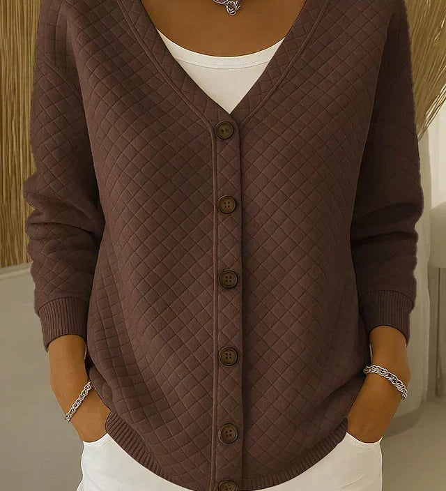 Siobhán — Diamond Quilted Cardigan