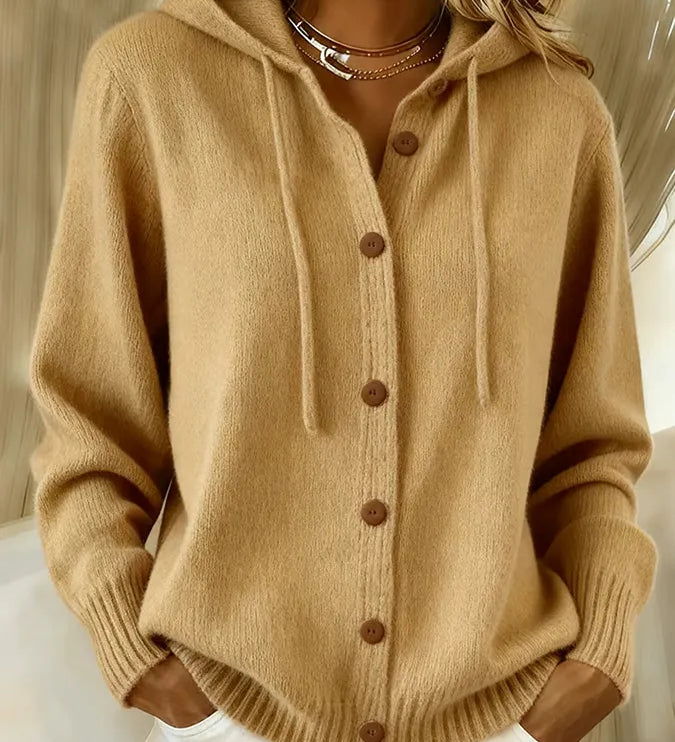 Eimear — Hooded Button Cardigan