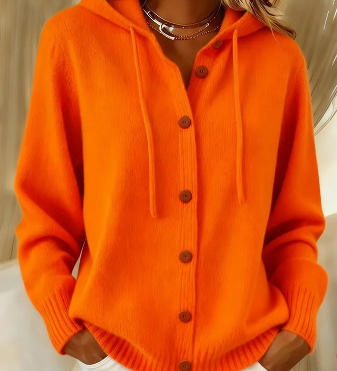Eimear — Hooded Button Cardigan