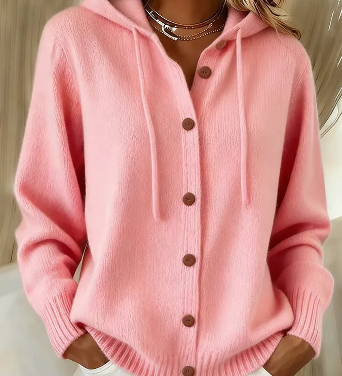 Eimear — Hooded Button Cardigan