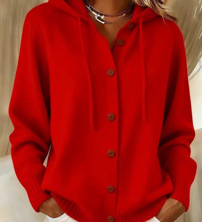 Eimear — Hooded Button Cardigan