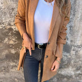 Siobhán — Μακρύ Παλτό με Όψη Σουέντ