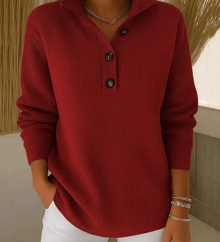 Bronagh — V Neck Polo Jumper