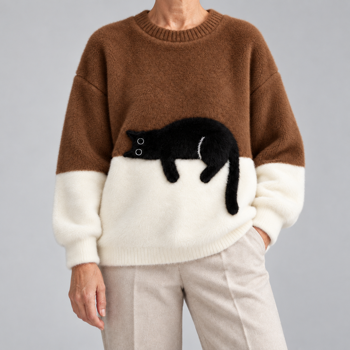 Úna — Cat Motif Jumper