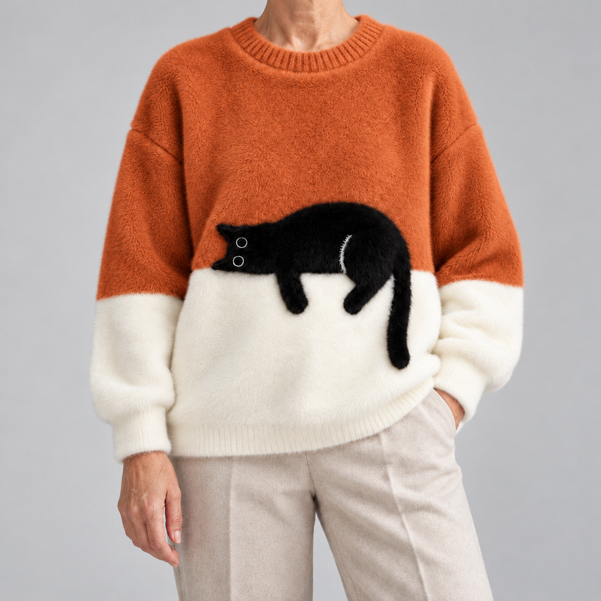 Úna — Cat Motif Jumper