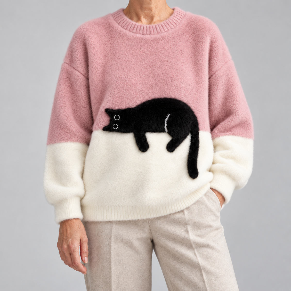 Úna — Cat Motif Jumper