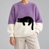 Úna — Cat Motif Jumper