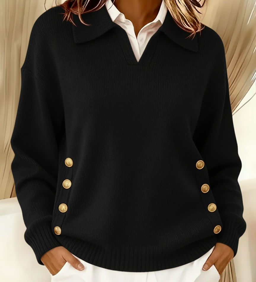 Ailbhe — V Neck Collared Jumper
