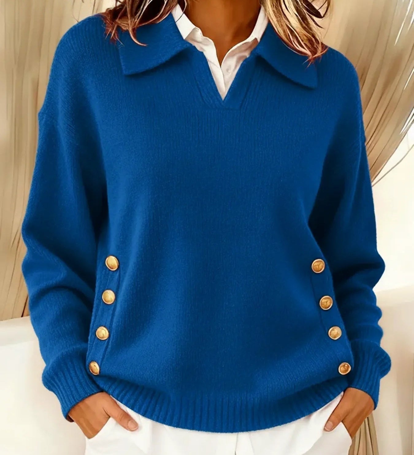 Ailbhe — V Neck Collared Jumper