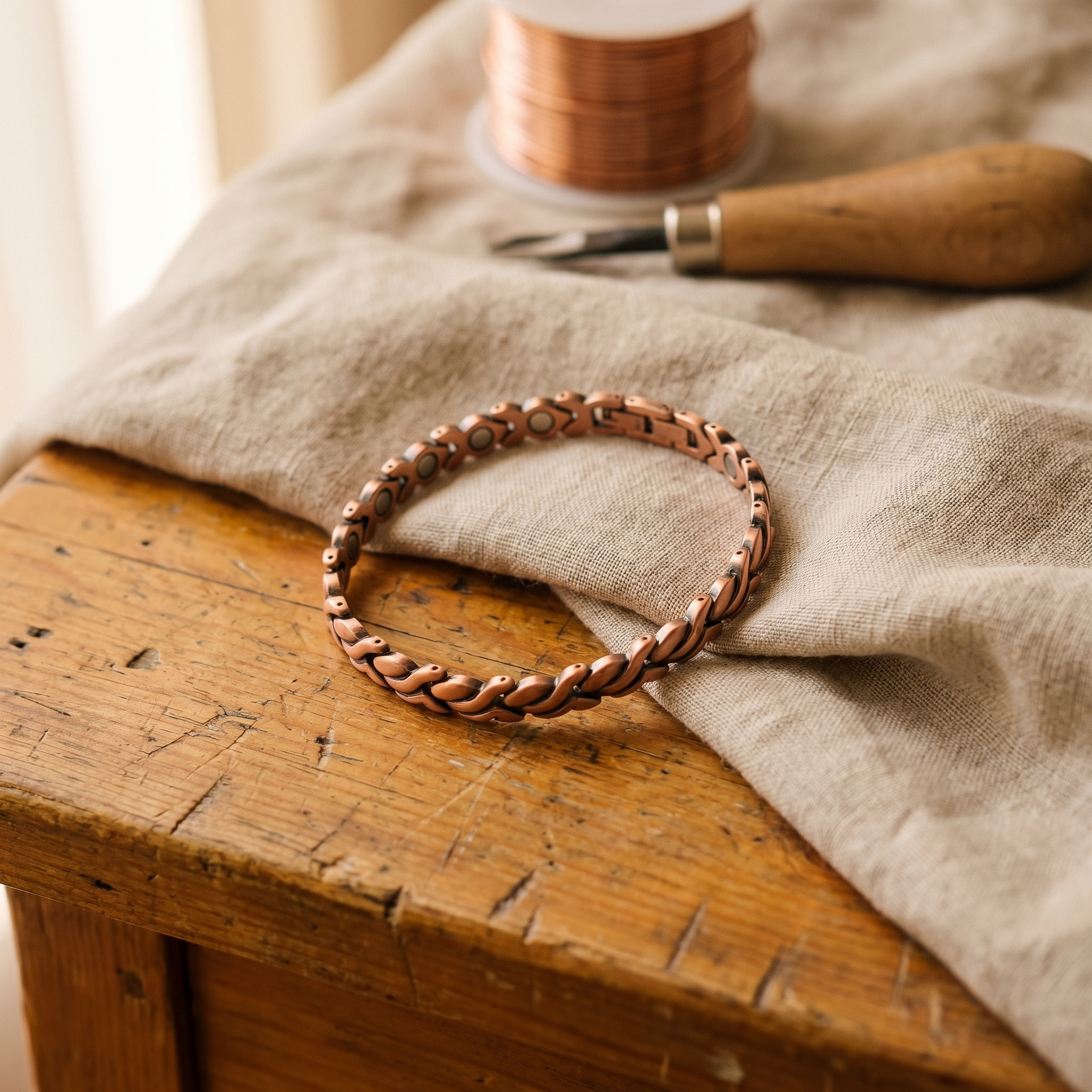 Mei's Dune Copper Anklet