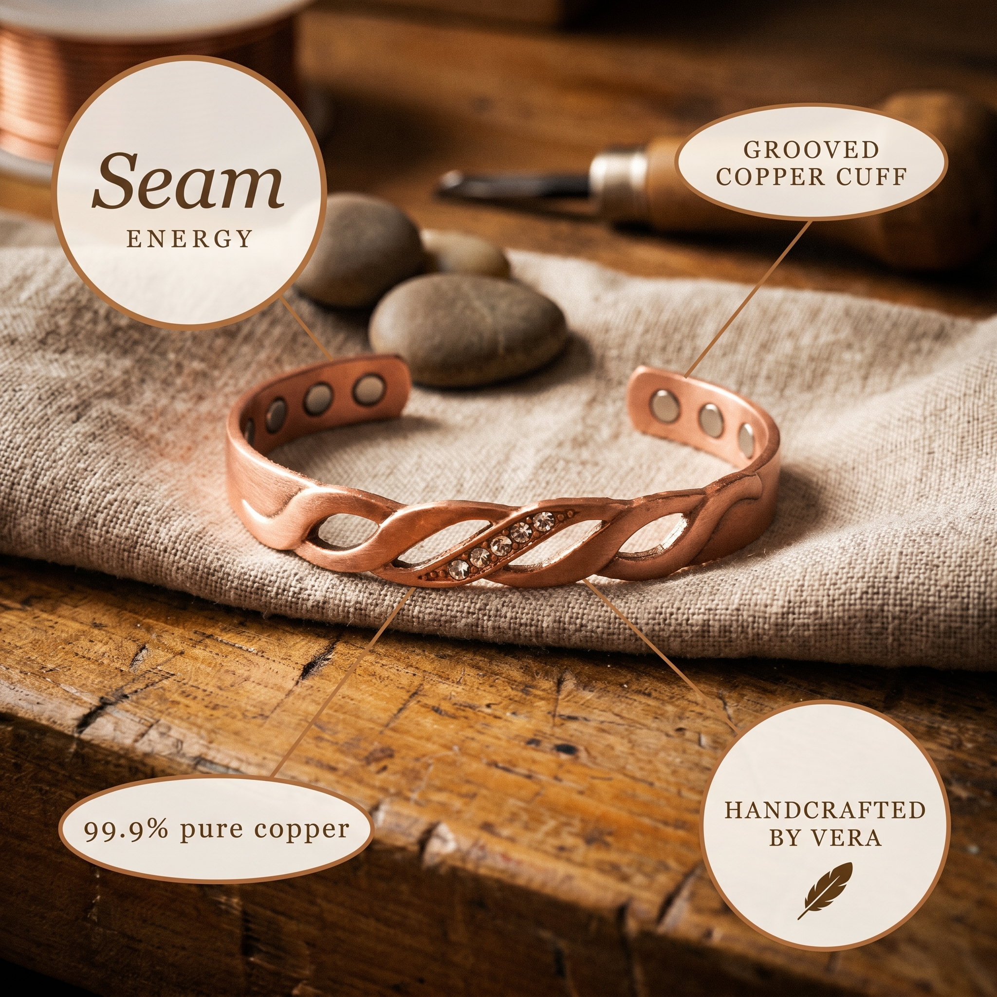 Βραχιόλι Χαλκού Katerina's Seam