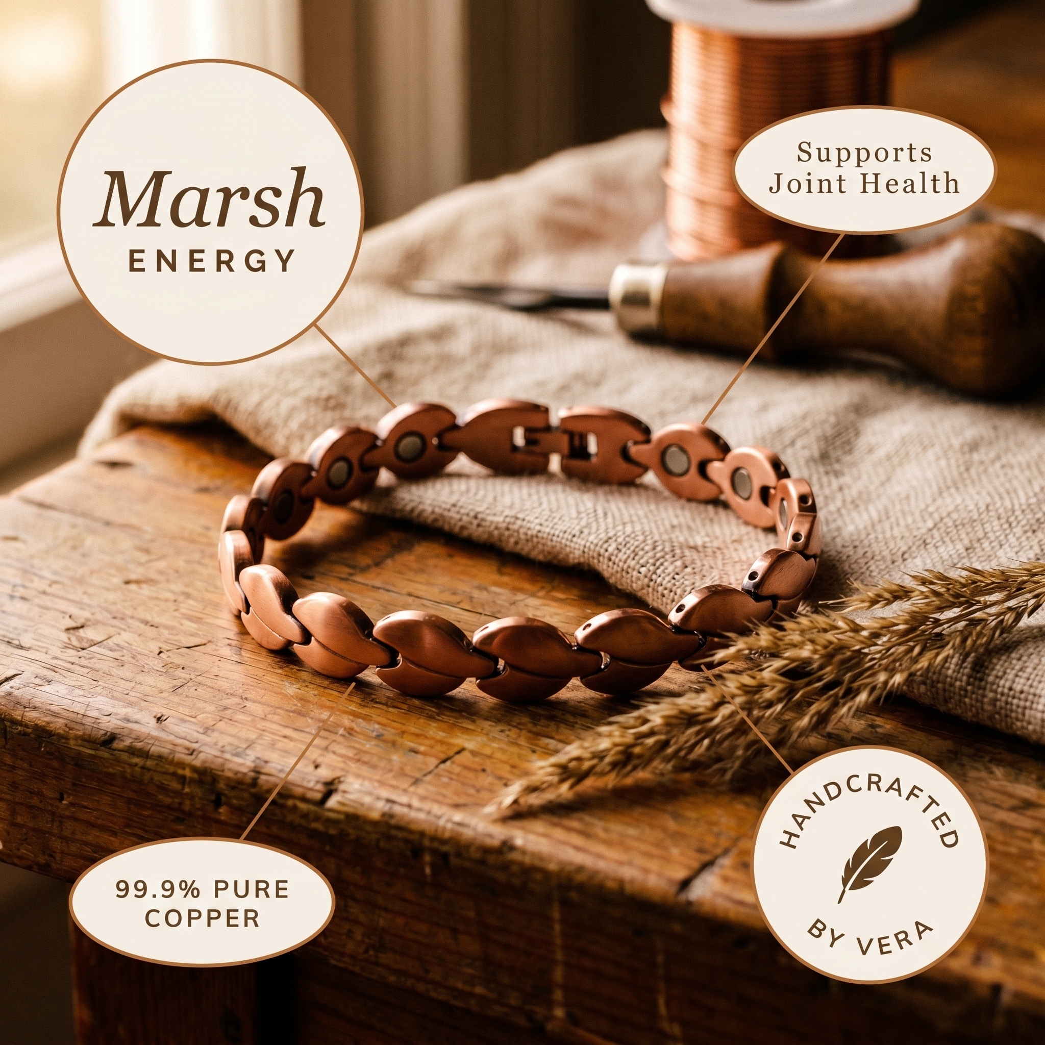 Βραχιόλι Αστραγάλου Χαλκού Katerina's Marsh