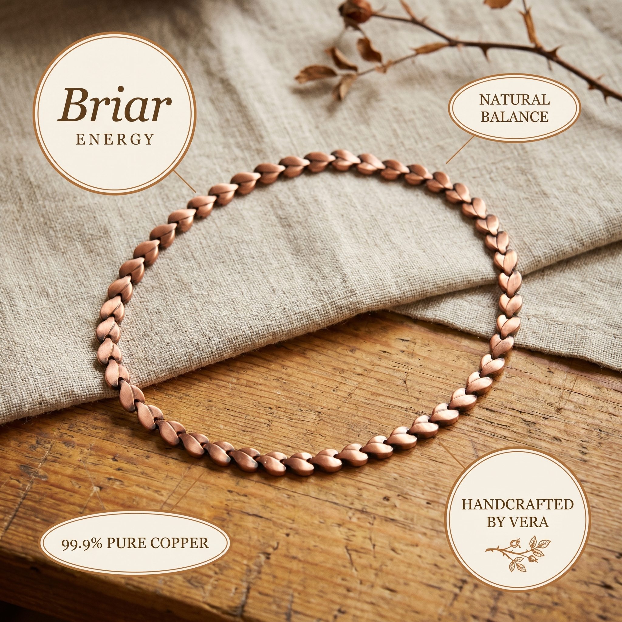 Κολιέ Χαλκού Katerina's Briar
