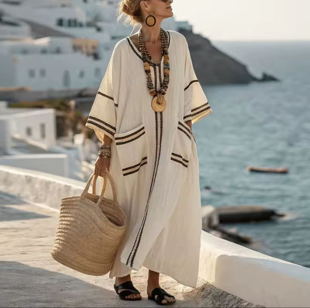 Erin — Μακρύ Φόρεμα Παραλίας για Κομψές Καλοκαιρινές Εμφανίσεις